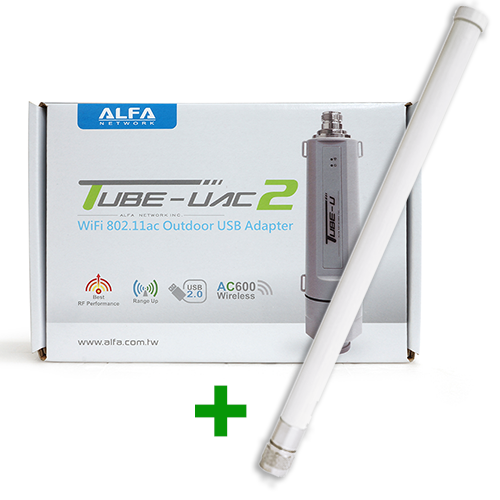Wi-Fi комплект ALFA Tube-UAC2 + 9 dBi антена